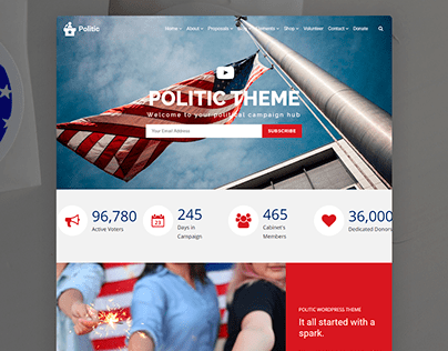 Politic WordPress Theme - Candidate Site Builder