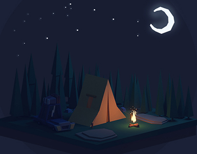 Low poly Camp