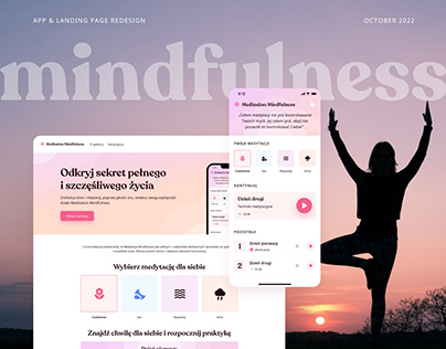 Meditation Mindfulness — App & Landing Page Redesign