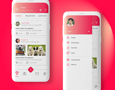 Mobile UI Design: Pet adoption