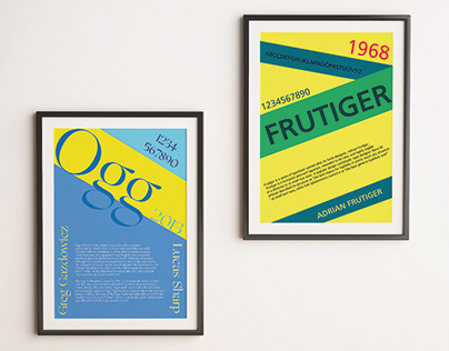 OGG AND FRUTIGER TYPOGRAPHIC POSTERS