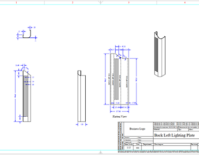 Sheet metal design (3D model and DXF file)