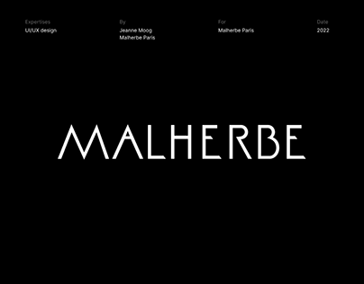 Malherbe Paris Website redesign