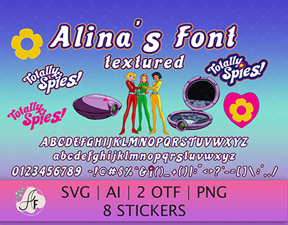 Totally Spies Girls Textured Font 2023