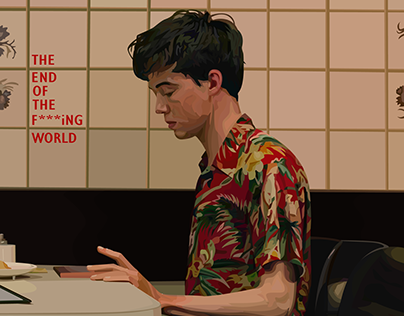 illustration . the end of the f***ing world