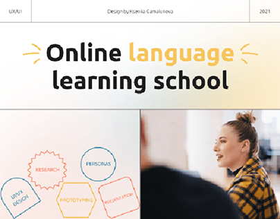 Language learning school Website design