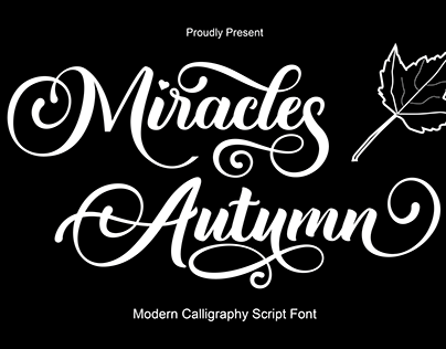 Miracles Autumn | Modern Calligraphy Font