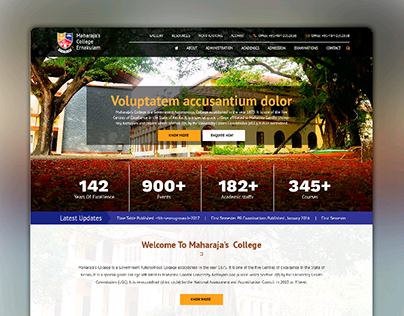 Maharaja's  college website designing
