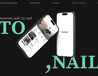 Project thumbnail - UXUI 모바일 앱 디자인 To, nail 네일 예약 서비스 앱 디자인