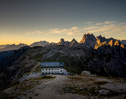 Dolomites at sunrise, South Tyrol, Italy