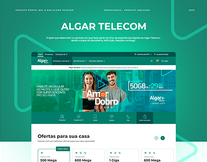 UX/UI - Portal B2C e B2B Algar Telecom | Website