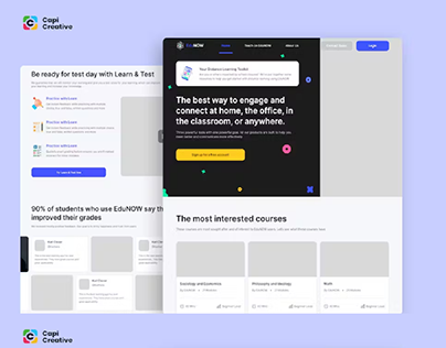 EduNOW Landingpage - Website UI Design Concept