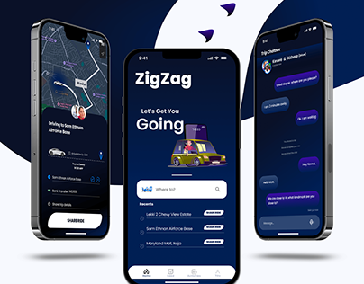 ZigZag. A ride hailing app design