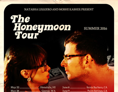 Natasha Leggero & Moshe Kasher - Honeymoon Tour Art