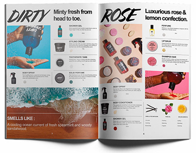 LUSH Cosmetics Catalog Design