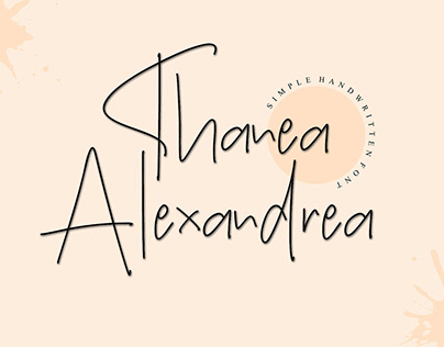 Thanea Alexandrea Handwritten Font
