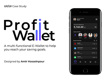 UX/UI Case Study - E-Wallet App - ProfitWallet