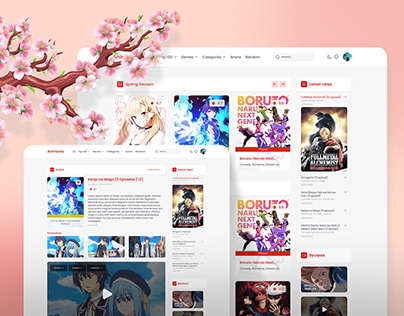 Anime Website Concept  Webpage design, Wordpress website design