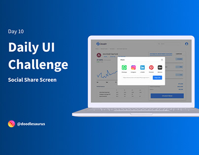 Daily UI Challenge Day 10: Social Share Screen