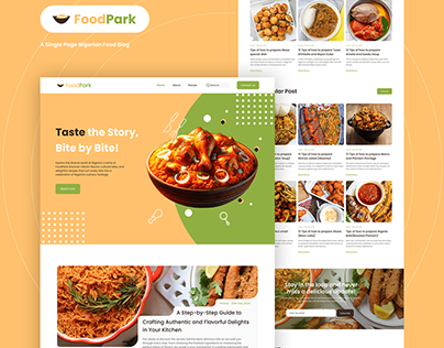 Project thumbnail - FoodPark Blog Website