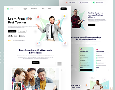 E Learning Website Design