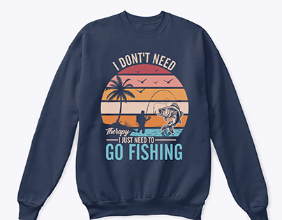 I Don't Need Therapy I Just Need To Go Fishing T-Shirt