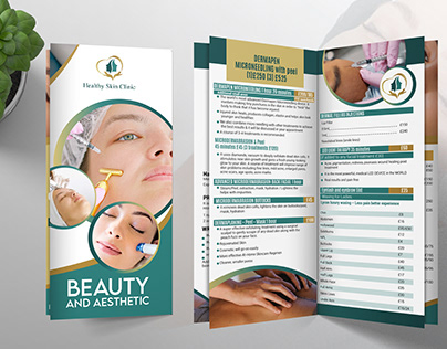 Skin Care Trifold Brochure For Client