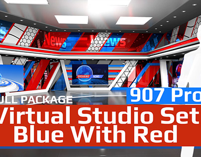 Virtual Studio Set Blue With Red 907 Pro