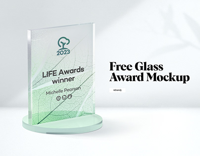 Free Glass Award Mockup