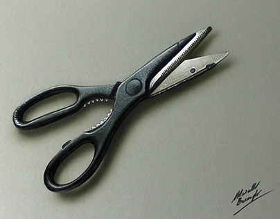 Drawing a pair of scissors