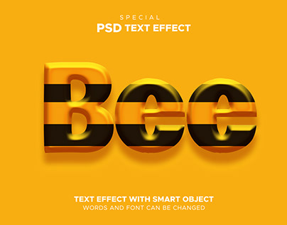 Bee Text effect smart object