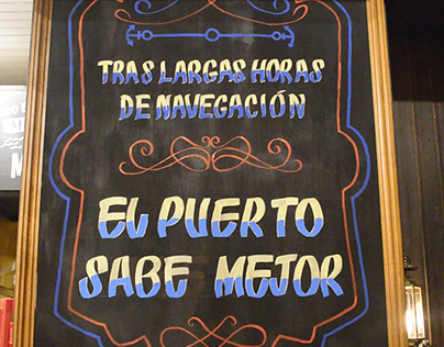 Chalckboard Lettering para Puerto Alto Restaurant