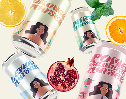 Flavored water/ Can packaging design