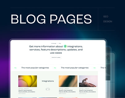 Blog pages design with SEO recommendations
