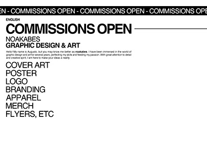COMMISSIONS OPEN - GRAPHIC DESIGN