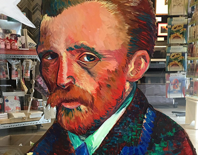 Van Gogh acrylic window painting