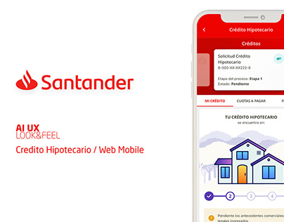 Santander Web Mobile - Credito Hipotecario AI UX/UI