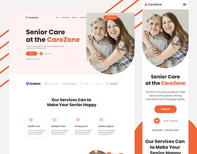 CareZone - Elderly Care Website