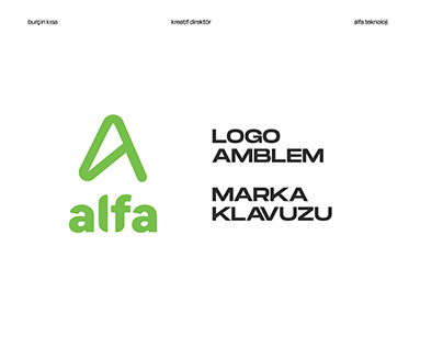 Alfa logo ve marka klavuzu çalışması