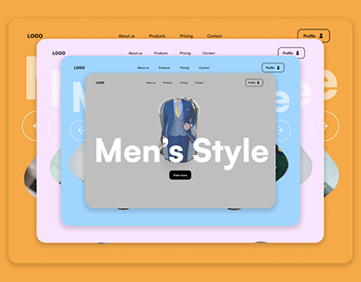Men's Style | UI Web Design | Prototype Animation