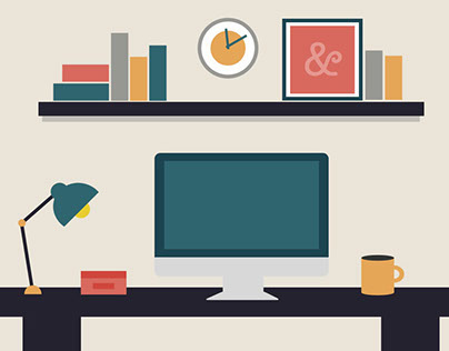 Flat Office Desk for Designers