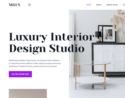 Website for a Luxury Interior Design Studio
