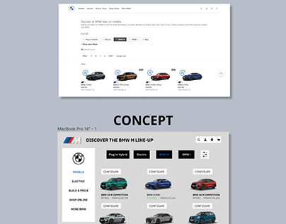 BMW car website design concept