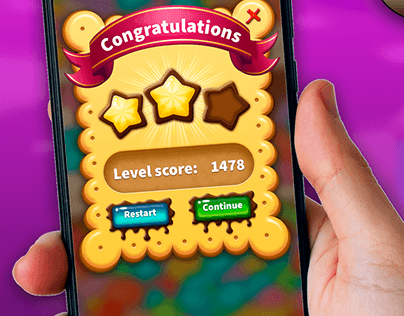 Mobile Game UI/UX Concept -candy style