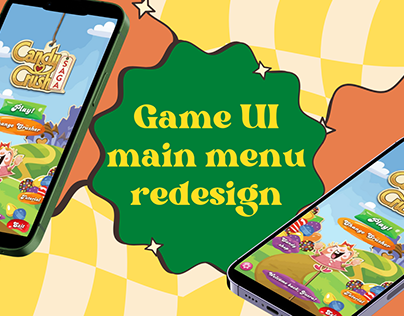 Game UI main menu redesign-Candy crush