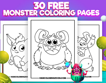 30 Free Printable Cute Monster Coloring Pages For Kids