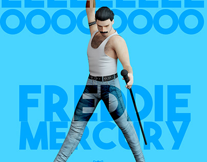 EEEEOOOO! Lowpoly mobile device Freddie Mercury.
