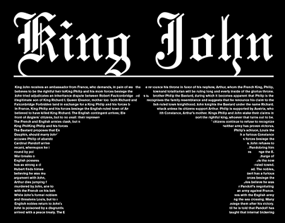 King John: Poster Series