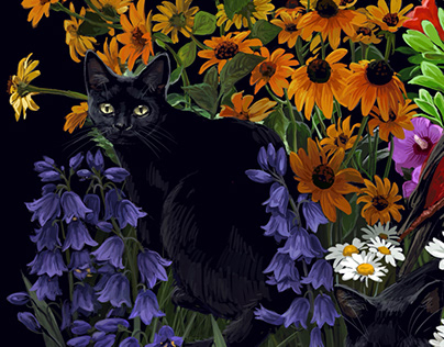 Cats & Flowers