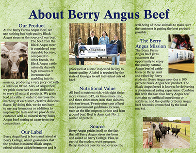 Berry Angus Beef Brochure